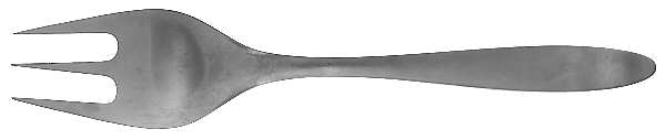 Design 1 (Stainless) Solid Salad Serving Fork
