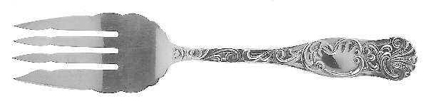 Diane (Sterling, 1889) Small Solid Cold Meat Serving Fork
