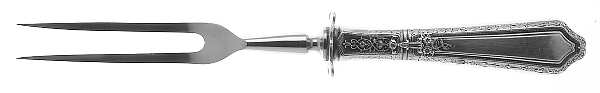 D'Orleans (Sterling, 1923) Small Steak Carving Fork with Stainless Prongs