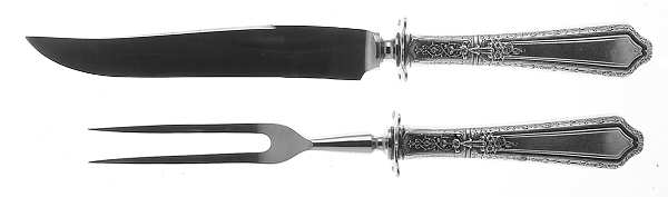 D'Orleans (Sterling, 1923) Small Stainless Blade 2-Piece Steak Carving Set