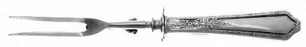 D'Orleans (Sterling, 1923) Large Stainless-Prong Roast Carving Fork