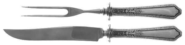 D'Orleans (Sterling, 1923) Small Steak 2-Piece Carving Set w/Stainless Blade