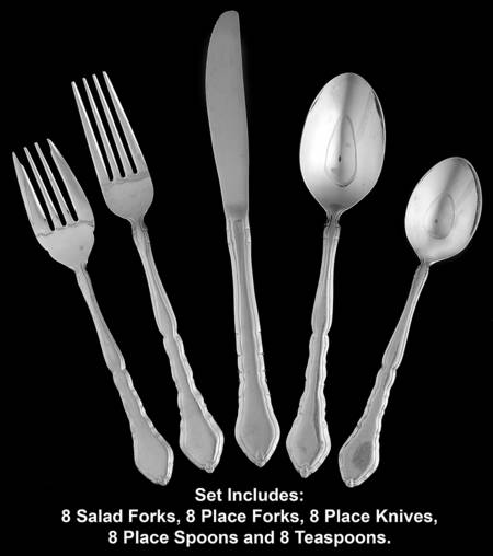 Dorchester (Stainless) 40-Piece Set