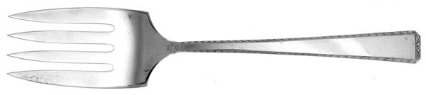 Drury Lane (Sterling, 1939, No Monograms) Large Solid Cold Meat Serving Fork