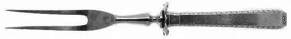 Drury Lane (Sterling, 1939, No Monograms) Small Steak Carving Fork with Stainless Prongs