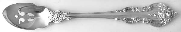 El Grandee (Sterling, 1964) Short Handled Olive Spoon with Pierced Bowl