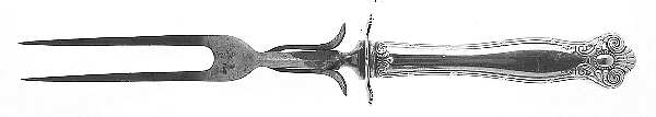 Empire (Sterling, 1894) Large Stainless-Prong Roast Carving Fork