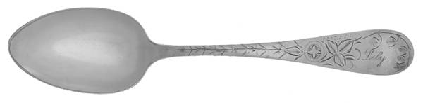 Engraved (Silverplate, 1905) Monogram Place/Oval Soup Spoon by Towle Silver