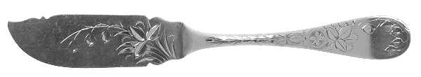 Engraved (Silverplate, 1905) Flat Handle Bright Cut Master Butter