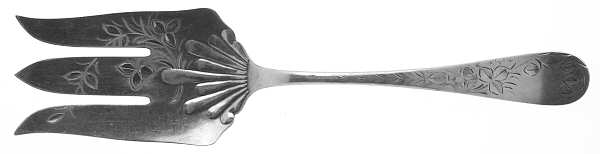 Engraved (Silverplate, 1905) Solid Salad Serving Fork by Towle Silver