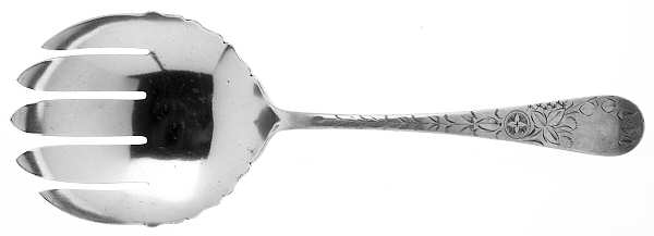 Engraved (Silverplate, 1905) Solid Salad Serving Fork by Towle Silver