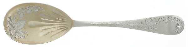 Engraved (Silverplate, 1905) Bright Cut Bowl Sugar Spoon