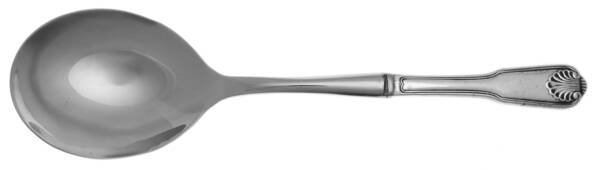 English Shell (Silverplate, 1988) Casserole Spoon with Smooth Stainless Bowl HC