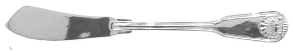 English Shell (Silverplate, 1988) Flat Handle Master Butter Knife