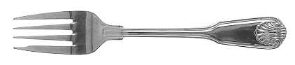English Shell (Stainless) Individual Salad Fork