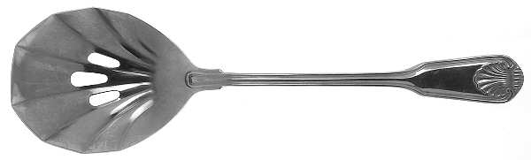 English Shell (Stainless) Solid Pierced Shell Casserole Spoon