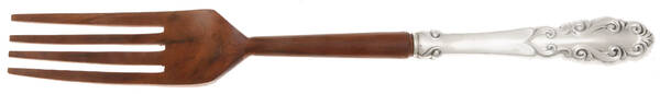 Esplanade (Sterling, 1952) Salad Serving Fork with Wooden Prongs HC