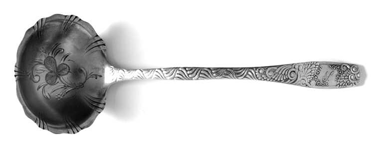 Eudora (Silverplate) Monogramed Solid Piece Cream Ladle