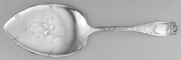 Eudora (Silverplate) Large Solid Bright Cut Pie Knife