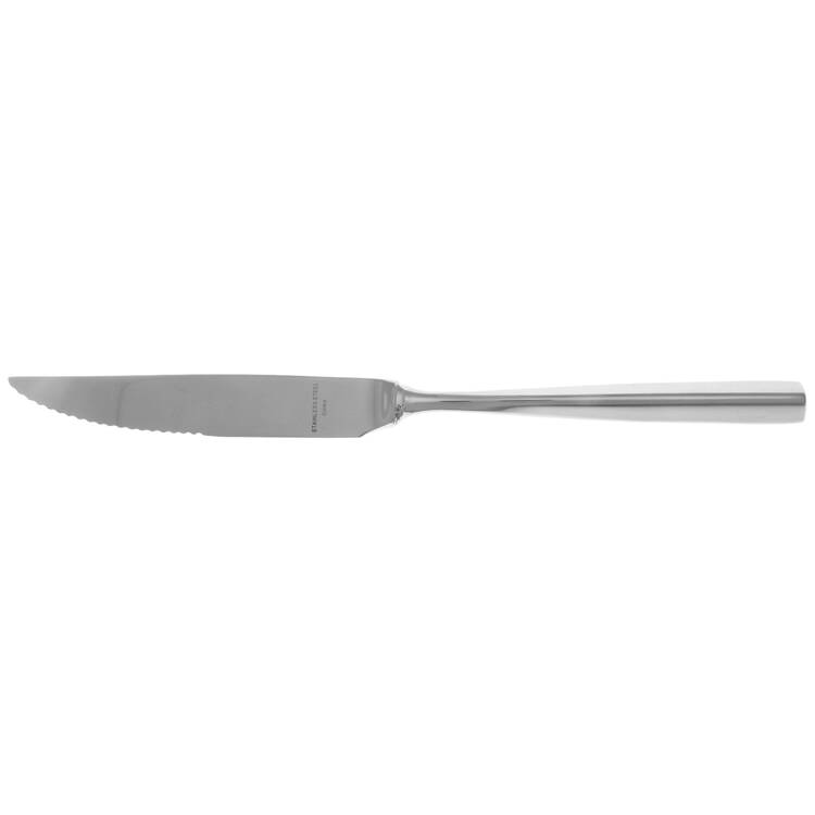 Facets (Stainless) Steak Knife Individual Hollow, Serrate HC