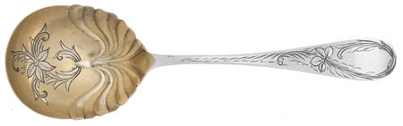 Florence (Sterling, 1889) Large Bright Cut Jelly Spoon