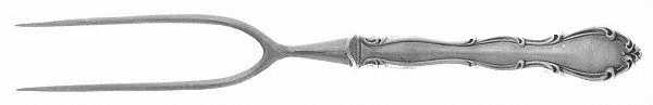 Fontana (Sterling, 1957) Lg Carving/Roast Fork-Stn Prong w/Sterling Guard