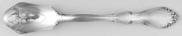 Fontana (Sterling, 1957) Short Handled Olive Spoon with Pierced Bowl