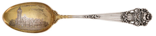 Georgian (Sterling, 1898, Old) Souvenir Spoon (Five O'Clock Spoon)