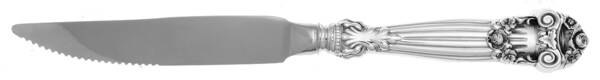 Georgian (Sterling, 1898, Old) Steak Knife Individual Hollow, Serrate HC