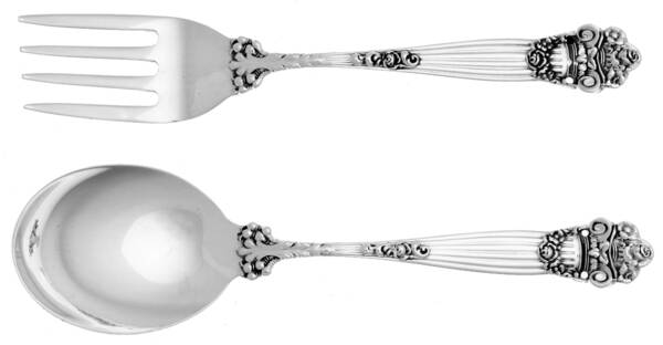 Georgian (Sterling, 1898, Old) 2 Pc Baby Set (BF, BS)