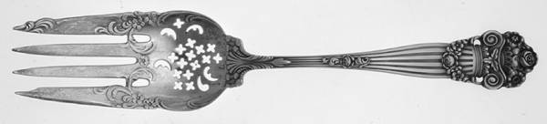 Georgian (Sterling, 1898, Old) Large Solid Cold Meat Serving Fork
