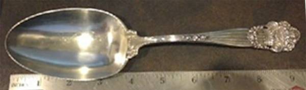 Georgian (Sterling, 1898, Old) Solid Entree Serving Spoon