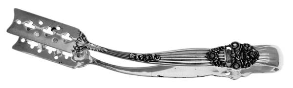 Georgian (Sterling, 1898, Old) Solid Individual Asparagus Tongs