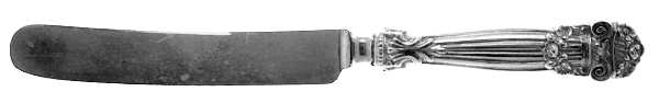 Georgian (Sterling, 1898, Old) Old French Hollow Knife with Bolster