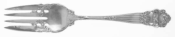 Georgian (Sterling, 1898, Old) Small Solid Cold Meat Serving Fork