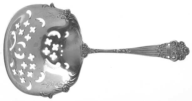 Georgian (Sterling, 1898, Old) Pierced Almond Spoon