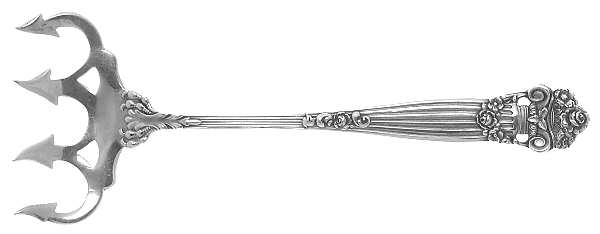 Georgian (Sterling, 1898, Old) Small Solid Tined Sardine Serving Fork