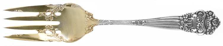 Georgian (Sterling, 1898, Old) Small Solid Cold Meat Serving Fork