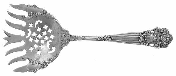 Georgian (Sterling, 1898, Old) Large Solid Tined Sardine Serving Fork