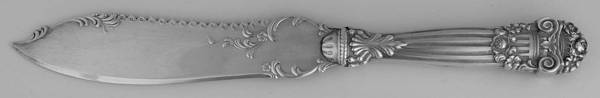Georgian (Sterling, 1898, Old) Hollow Handle Solid Cake Saw