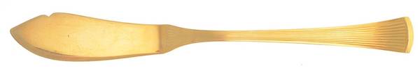 Golden Christy (Gold Electroplate) Flat Handle Master Butter Knife