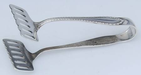 Godroon (Sterling, 1907) Small Solid Sandwich Tongs