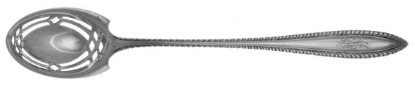 Godroon (Sterling, 1907) Monogrammed Long Olive Spoon