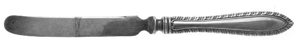 Godroon (Sterling, 1907) Orange Knife with Silverplate Blade