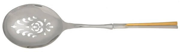 Gold Duet (Stainless) Casserole Spoon with Pierced Stainless Bowl HC