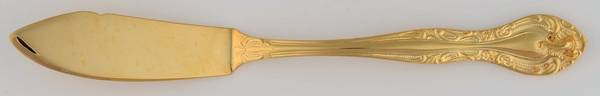 Gold Dynasty (Gold Electroplate) Flat Handle Master Butter Knife