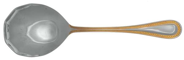 Gold Manchester (Stainless-Gold Accent) Solid Shell Casserole Spoon