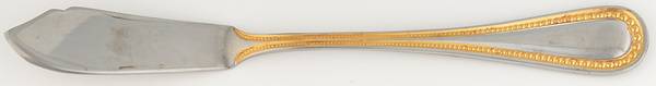 Gold Manchester (Stainless-Gold Accent) Flat Handle Master Butter Knife