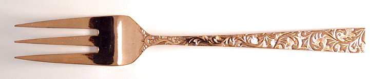 Golden Paisley (Gold Electroplate) Individual Salad Fork