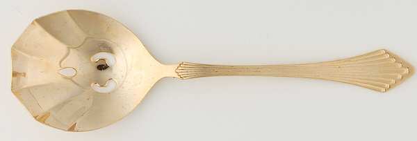 Golden Primavera (Gold Electroplate) Pierced Tablespoon (Serving Spoon)